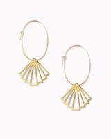 Creolen 'Halbkreis Fächer' aus Porzellan