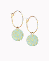 Creolen mit Porzellan-Anhänger 'Geo'