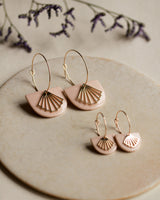 Creolen 'Halbkreis Fächer' aus Porzellan