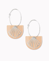 Creolen 'Halbkreis Fächer' aus Porzellan