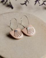 Creolen 'Halbkreis Fächer' aus Porzellan