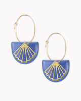 Creolen 'Halbkreis Fächer' aus Porzellan