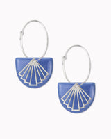 Creolen 'Halbkreis Fächer' aus Porzellan