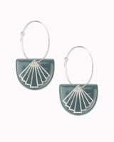 Creolen 'Halbkreis Fächer' aus Porzellan