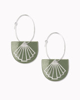 Creolen 'Halbkreis Fächer' aus Porzellan