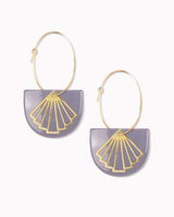 Creolen 'Halbkreis Fächer' aus Porzellan