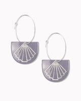 Creolen 'Halbkreis Fächer' aus Porzellan