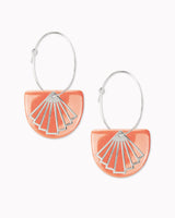 Creolen 'Halbkreis Fächer' aus Porzellan