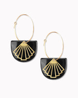 Creolen 'Halbkreis Fächer' aus Porzellan