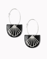 Creolen 'Halbkreis Fächer' aus Porzellan