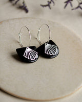 Creolen 'Halbkreis Fächer' aus Porzellan