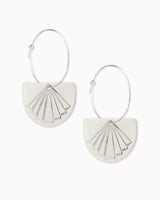 Creolen 'Halbkreis Fächer' aus Porzellan