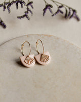 Creolen 'Halbkreis Fächer' aus Porzellan