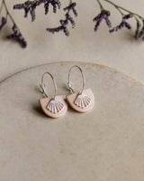 Creolen 'Halbkreis Fächer' aus Porzellan