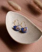 Creolen 'Halbkreis Fächer' aus Porzellan