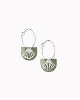 Creolen 'Halbkreis Fächer' aus Porzellan