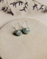 Creolen 'Halbkreis Fächer' aus Porzellan