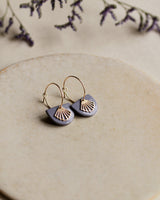 Creolen 'Halbkreis Fächer' aus Porzellan