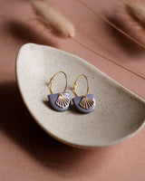 Creolen 'Halbkreis Fächer' aus Porzellan