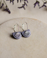 Creolen 'Halbkreis Fächer' aus Porzellan