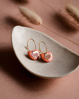 Creolen 'Halbkreis Fächer' aus Porzellan