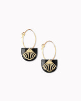 Creolen 'Halbkreis Fächer' aus Porzellan