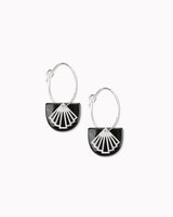 Creolen 'Halbkreis Fächer' aus Porzellan