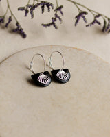 Creolen 'Halbkreis Fächer' aus Porzellan