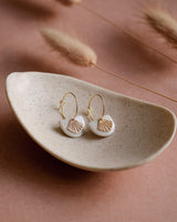 Creolen 'Halbkreis Fächer' aus Porzellan