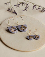 Creolen 'Halbkreis Fächer' aus Porzellan