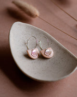 Creolen 'Halbkreis Fächer' aus Porzellan