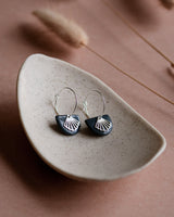 Creolen 'Halbkreis Fächer' aus Porzellan