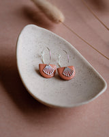 Creolen 'Halbkreis Fächer' aus Porzellan