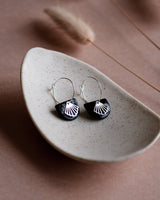 Creolen 'Halbkreis Fächer' aus Porzellan