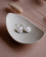 Creolen 'Halbkreis Fächer' aus Porzellan