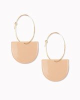 Creolen 'Halbkreis Fächer' aus Porzellan