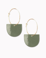 Creolen 'Halbkreis Fächer' aus Porzellan