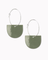 Creolen 'Halbkreis Fächer' aus Porzellan