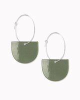 Creolen 'Halbkreis Oval' aus Porzellan