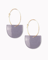 Creolen 'Halbkreis Oval' aus Porzellan