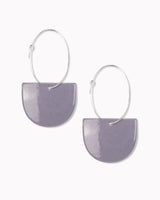 Creolen 'Halbkreis Oval' aus Porzellan