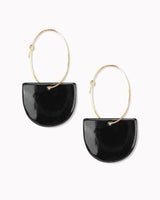 Creolen 'Halbkreis Fächer' aus Porzellan