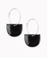 Creolen 'Halbkreis Fächer' aus Porzellan