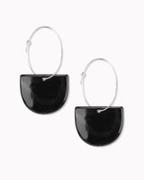 Creolen 'Halbkreis Oval' aus Porzellan