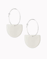 Creolen 'Halbkreis Oval' aus Porzellan