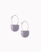 Creolen 'Halbkreis Oval' aus Porzellan