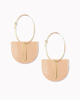 Creolen 'Halbkreis Oval' aus Porzellan