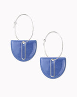 Creolen 'Halbkreis Oval' aus Porzellan