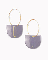 Creolen 'Halbkreis Oval' aus Porzellan