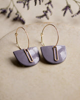 Creolen 'Halbkreis Oval' aus Porzellan